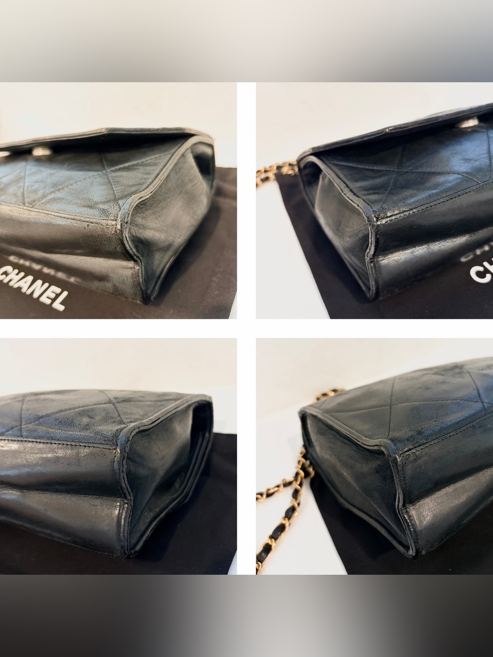 Auth CHANEL Quilted CC Matelasse Lambskin Leather 24K Single Flap Bag - Picture 5 of 16